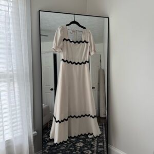 Elegant Cream and Black Dress